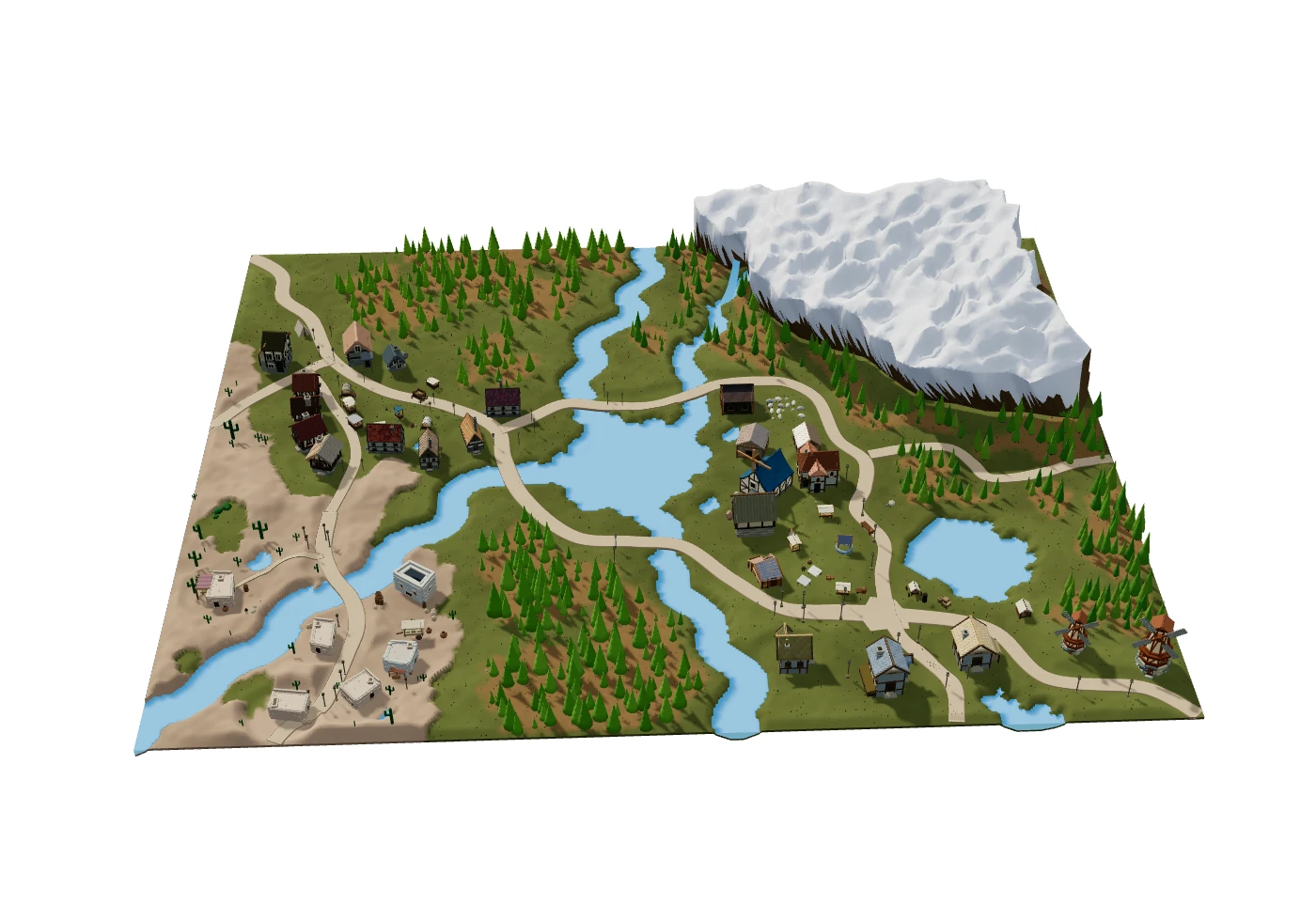 Delivered village from a camera rotated right