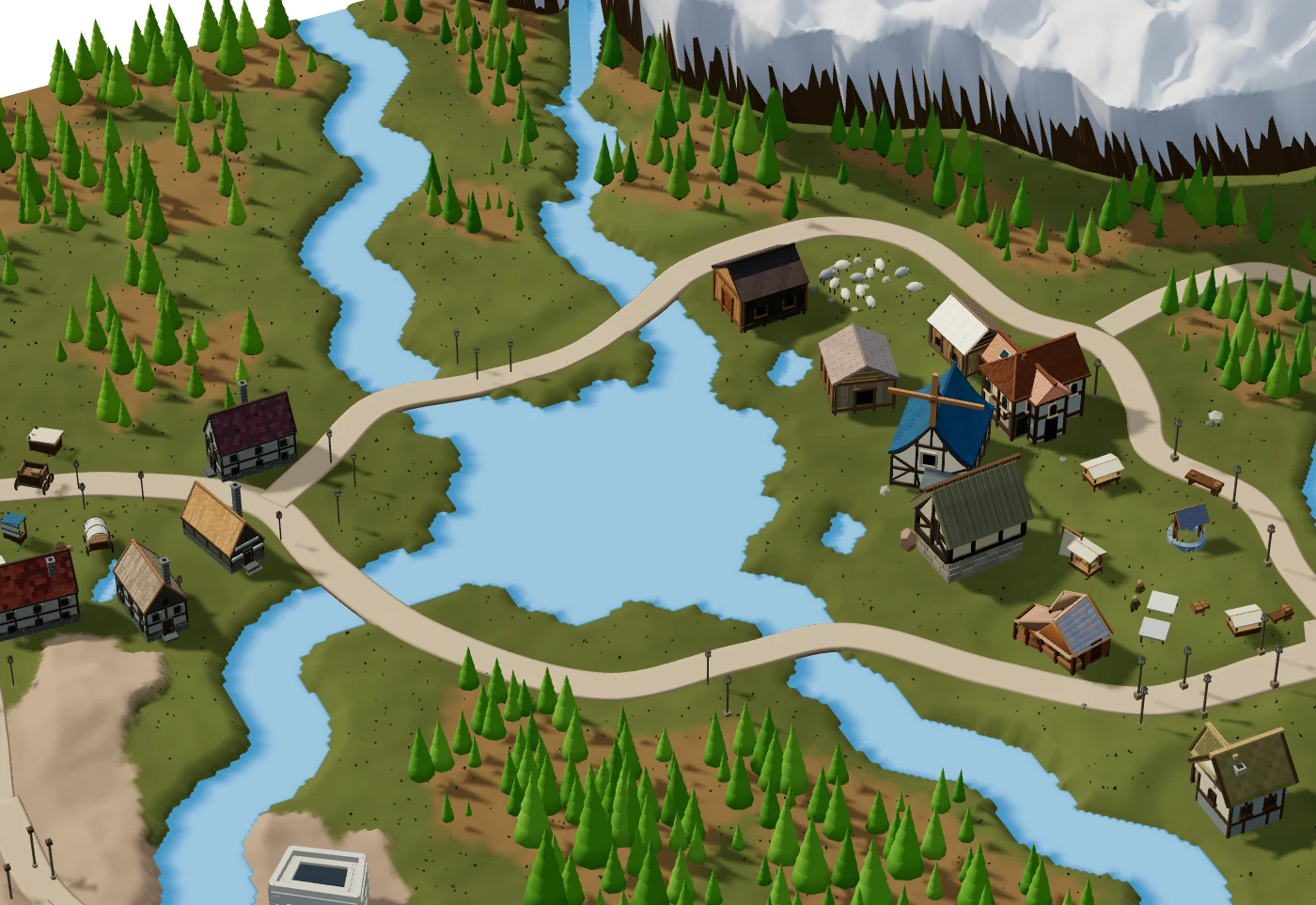 Second close view of the delivered village